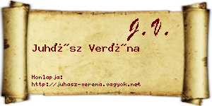Juhász Veréna névjegykártya